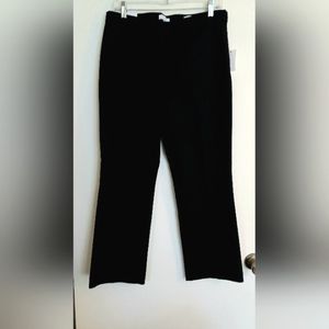 Pure Navy Astor crop flare black side zip trouser size 10 NWT
